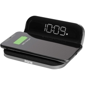 iHome PowerValet Compact Alarm Clock with Qi Wireless Charging and USB