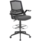 Presidential Seating Boss Mesh Drafting Stool with Flip Arms