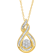 14K Yellow Gold Over Sterling Silver 1/4 CTW Diamond Pendant