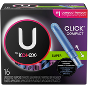 U by Kotex Click Compact Super Absorbency Tampons 16 ct.