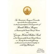 American Coin Treasures Ronald Reagan First Presidential Inauguration Invitation
