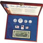 American Coin Treasures Star Spangled Coin and Stamp Box Set