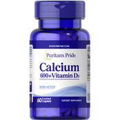 Puritan's Pride Calcium Carbonate 600 mg with Vitamin D 125 IU