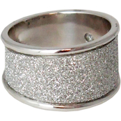 Sterling Silver Glitter Band Ring Size 7