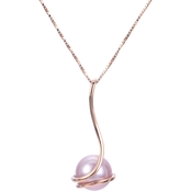 Imperial 14K Rose Gold Pink Cultured Pearl Swirl Pendant