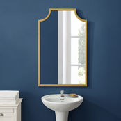 Crosley Aimee Bath Mirror in Soft Gold Finish 24 x 38
