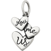 James Avery Sterling Silver You Me Us Charm