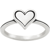 James Avery Sterling Silver Delicate Heart Initial Ring