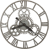 Howard Miller Sibley Round Wrought Iron Wall Clock with Fixed Gears