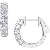 Above Love 14K 1 CTW Lab Created Diamond Hoops Earrings GSI Certified