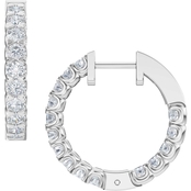 Above Love 14K 1 1/2 CTW Lab Created Diamond Hoops Earrings GSI Certified