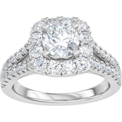 Above Love 14K White Gold 1 1/2 CTW Lab Created Diamond Engagement Ring Size 7