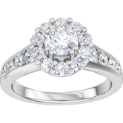Above Love 14K White Gold 1 1/3 CTW Lab Created Diamond Engagement Ring Size 7