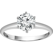 Above Love 14K White Gold 1 ct. Lab Created Diamond Solitaire Ring Size 7
