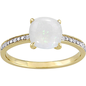 Sofia B. 10K Yellow Gold 1 1/3 CTW Opal and Diamond Accent Ring