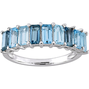 Sofia B. Sterling Silver 2 1/2 CTW Blue Topaz Ring