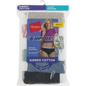 Hanes Ribbed Cotton Hipsters 6 pk.