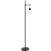 Lalia Home Black Matte 1 Light Beacon Floor Lamp with Clear Glass Shade