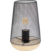 Simple Designs 9 in. Wired Mesh Uplight Table Lamp