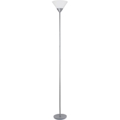 Simple Designs 1 Light Stick Torchiere 71 in. Floor Lamp, Black