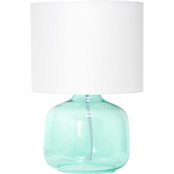 Simple Designs 13 in. Glass Table Lamp