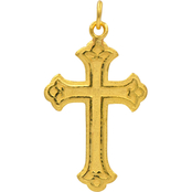 Robert Manse Designs 23K Thai Baht Gold Decor Cross Pendant
