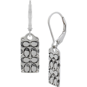 COACH Quilted C Swarovski Crystals Drop Earrings