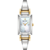 Bulova Ladies Classic Two Tone Stainless Steel Bangle Watch 98P188