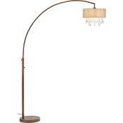 Artiva USA Elena III 81 in. LED Arched Crystal Floor Lamp with Dimmer