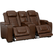 Signature Design by Ashley Backtrack Power Reclining Loveseat with Console