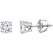 Ray of Brilliance 14K White Gold 1/4 CTW Lab Grown Round Diamond Solitaire Earrings