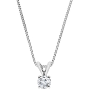 Ray of Brilliance 14K White Gold 1 ct. Lab Grown Round Diamond Solitaire Pendant