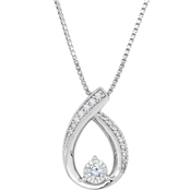 Ray of Brilliance Sterling Silver 1/5 CTW Lab Grown Diamond Pendant