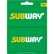 Subway $20 Gift Card
