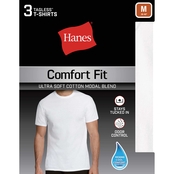 Hanes Comfort Fit White Crew Undershirt 3 pk.