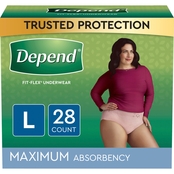 Depend Fit Flex Maximum Absorbency Incontinence Underwear for Women