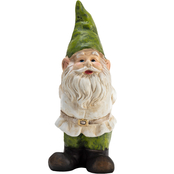 Alpine 12 in. Tall Traditional Outdoor Garden Gnome Yard Statue Decoration