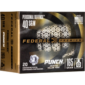 Federal Premium Punch 40 S&W 165 Gr. Jacketed Hollow Point 20 Rnd