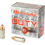 Hornady Critical Duty 9mm Plus P 124 Gr. FlexLock Duty 25 Rnd