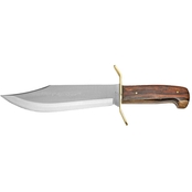 Bear & Son Cutlery 14.75 in. Cocobola Gold Rush Bowie with Leather Sheath