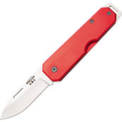 Bear & Son Cutlery 110 Red Clip Lightweight Aluminum Slip Joint Drop Point Knife