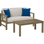 Signature Design by Ashley Fynnegan Outdoor Loveseat with Table