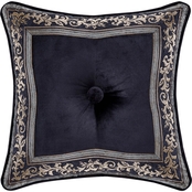 J. Queen New York Middlebury Indigo 18 in. Square Decorative Throw Pillow