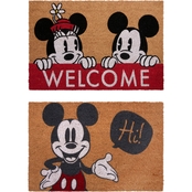Disney Mickey Mouse Coir Hi and Welcome 2 pk.