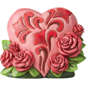 Jim Shore Heartwood Creek Mini Heart with Roses Figurine