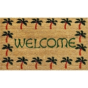 Callowaymills Palm Tree Border Welcome Doormat 17 x 29 in.