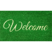 Calloway Mills 17 x 29 in. Green Welcome Doormat