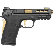 S&W M&P Shield EZ PC 380 ACP 3.8 in. Ported Barrel 8 Rnd Pistol Black/Gold