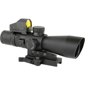 NcSTAR 3-9 x 42mm Mil Dot Reticle Rifle Scope with Micro Red Dot Black