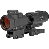 Trijicon MRO HD 1x25mm Red Dot Sight with 3x Magnifier Combo Kit Black
